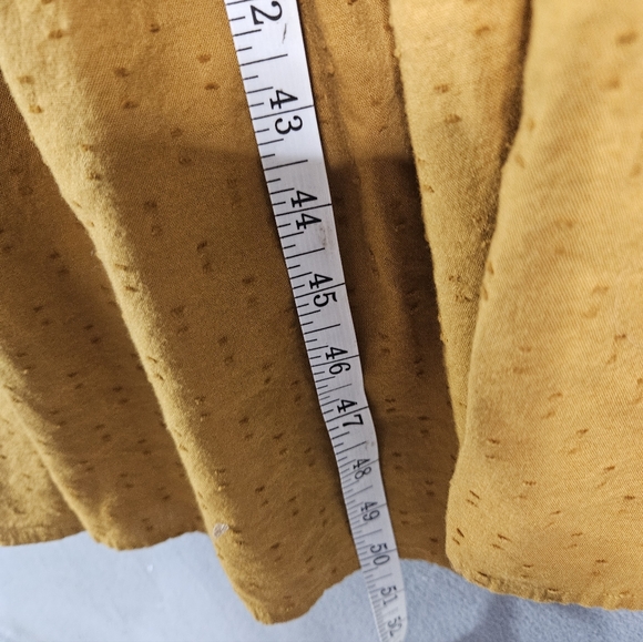 Old Navy Womens Plus 2X Milk Maid Gold Maxi Dress Vneck Peasant Teir Ruffles - Picture 8 of 11